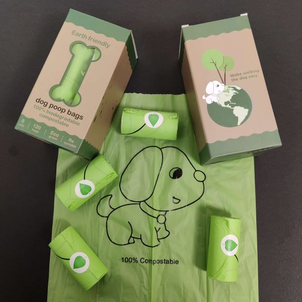 Dog A La Mode fully biodegradable and compostable eco friendly dog poop bags boxes and bag rolls
