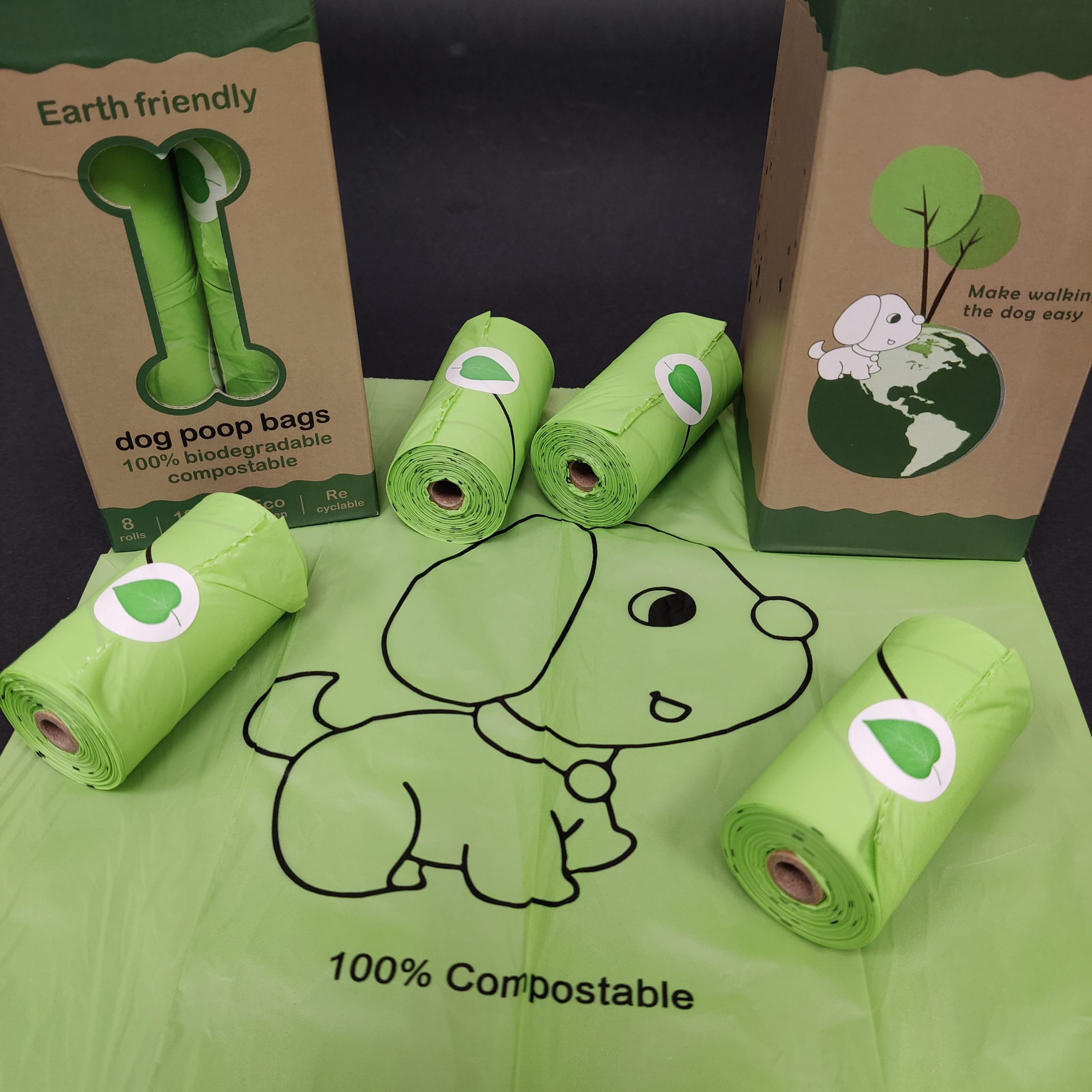 Dog A La Mode fully biodegradable and compostable eco friendly dog poop bags